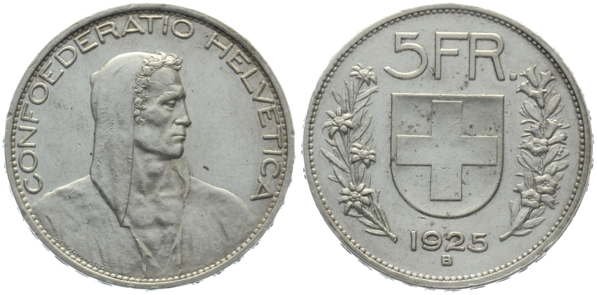 5 Franken 1925 B - Alphirte